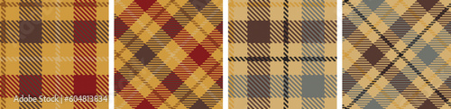 Check plaid set seamless pattern.