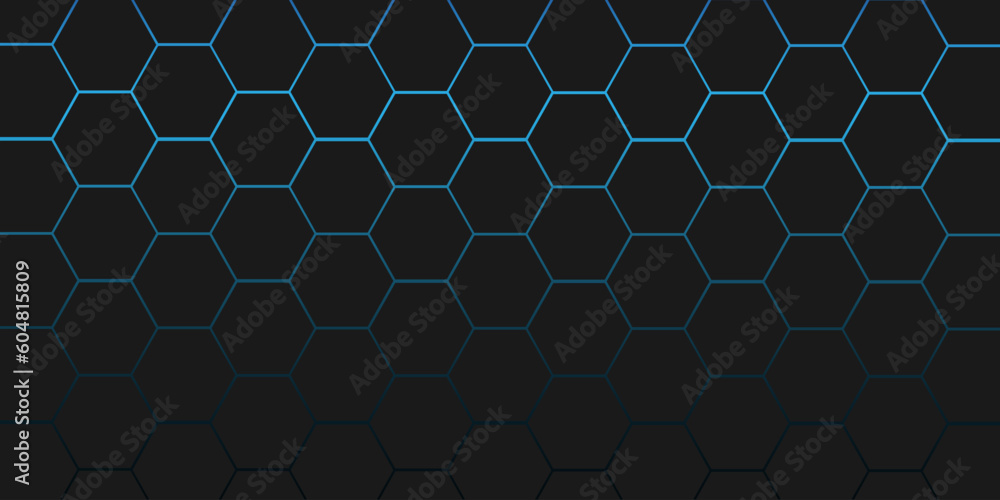Abstract dark blue background technology futuristic digital concept with honeycomb shape, for banner, backdrop, cover. Vector illustration Abstract dark blue background technology futuristic digital concept with honeycomb shape, for banner, backdrop, cover. Vector illustration