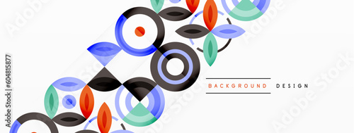 Colorful circles abstract background. Hi-tech design for wallpaper  banner  background  landing page  wall art  invitation  prints  posters