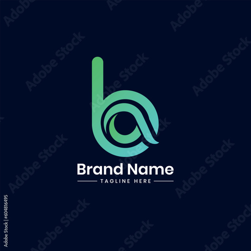 Modern unique creative AB logo design, Logotype BA initial based vector icon. Pro Vector 
