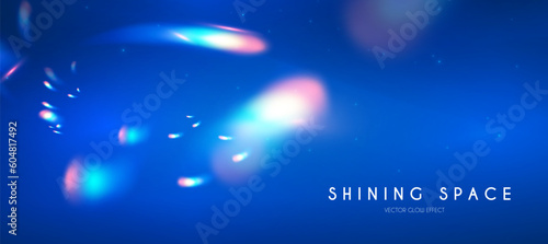 Motion light effect. Shining magic background. Transparent refraction elements