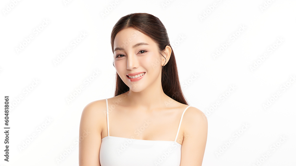 Beautiful young asian woman with clean fresh skin on white background, Face care, Facial treatment, Cosmetology, beauty and spa, Asian women portrait. Beautiful young asian woman with clean fresh skin on white background, Face care, Facial treatment, Cosmetology, beauty and spa, Asian women portrait.