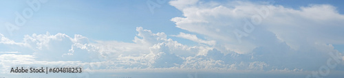 Panoramic view of clouds in sky, Nature background