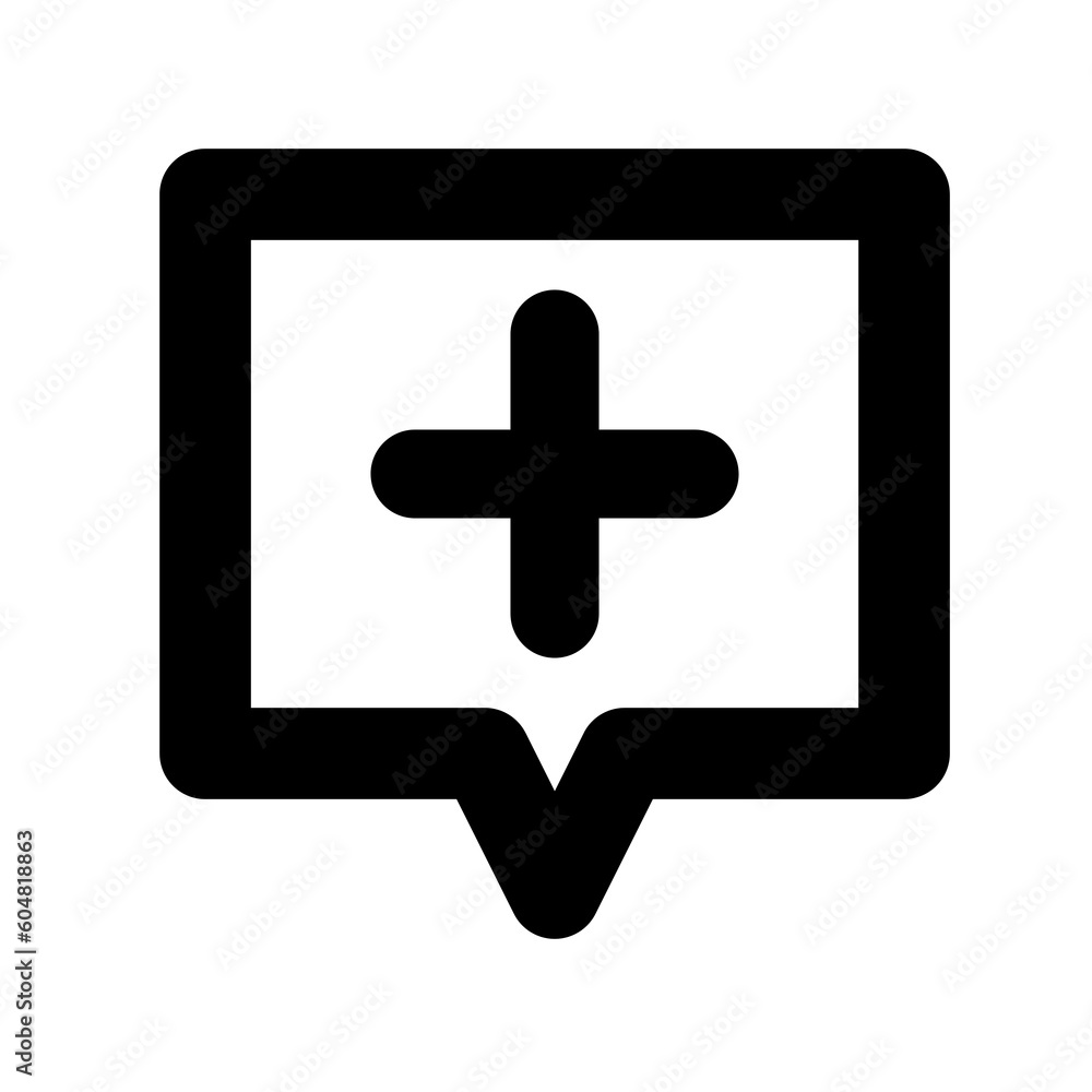 square chat bubble with add button square chat bubble with add button