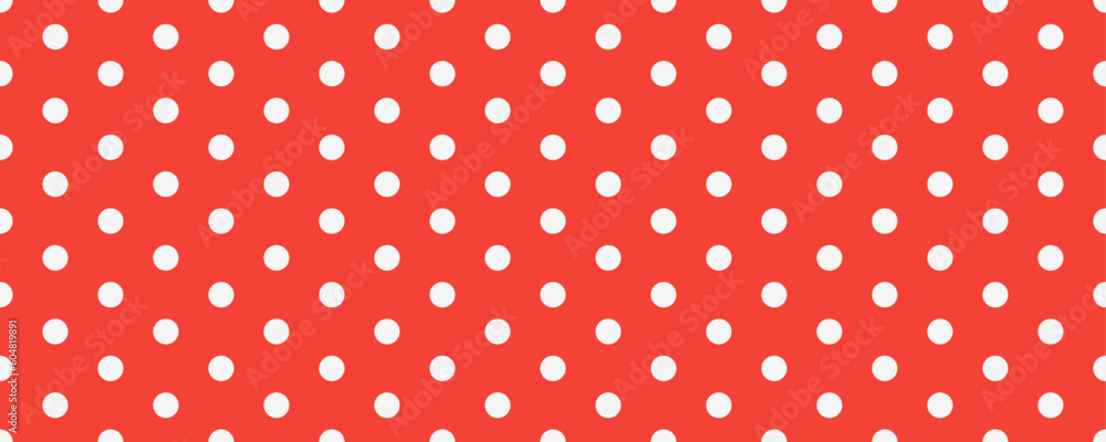 Small polka dot seamless pattern background. red and white dot texture. vector illustration