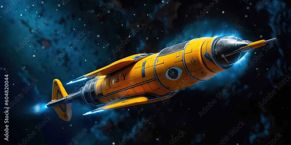 AI Generated. AI Generative. Space rocket shuttle galaxy exploration cosmos adventure. Graphic Art AI Generated. AI Generative. Space rocket shuttle galaxy exploration cosmos adventure. Graphic Art