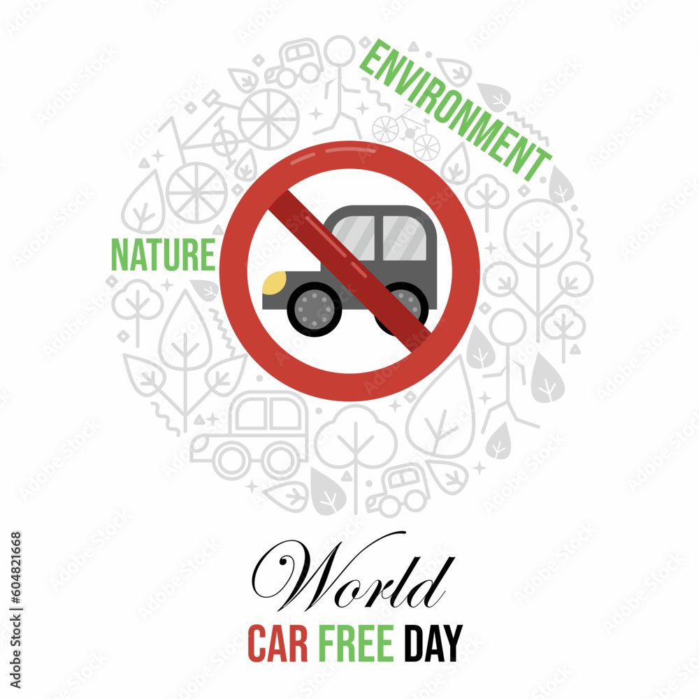 Fototapeta premium World car free day