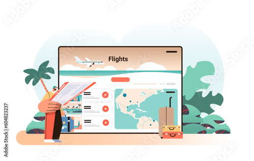 man looking for available cheapest tickets via mobile app online booking searching for flight service concept
