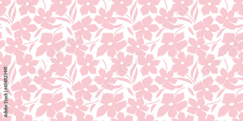 Floral illustration background. Seamless pattern.Vector.                               