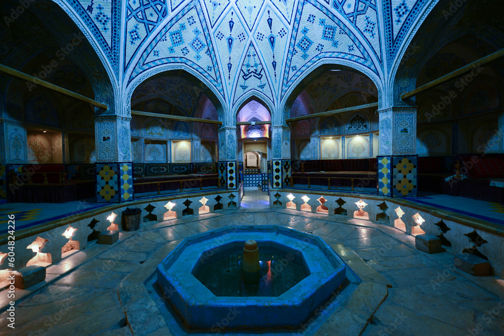 Foto Stock Amazing view of hot bathing hall (garmkhaneh) at Sultan Amir