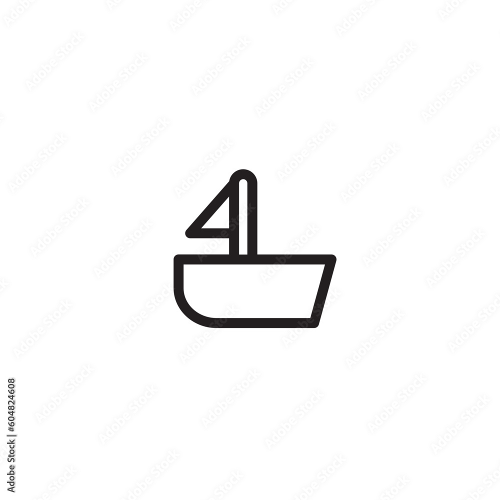 Beach Sea Ship Outline Icon Beach Sea Ship Outline Icon