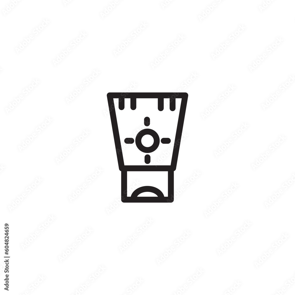 Beach Sea Sunscreen Outline Icon Beach Sea Sunscreen Outline Icon