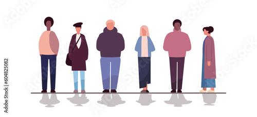 multiethnic people group mix race men women crowd in casual clothes standing togethe diversity multiculturalism