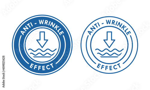 Anti wrinkle effect design logo template illustration