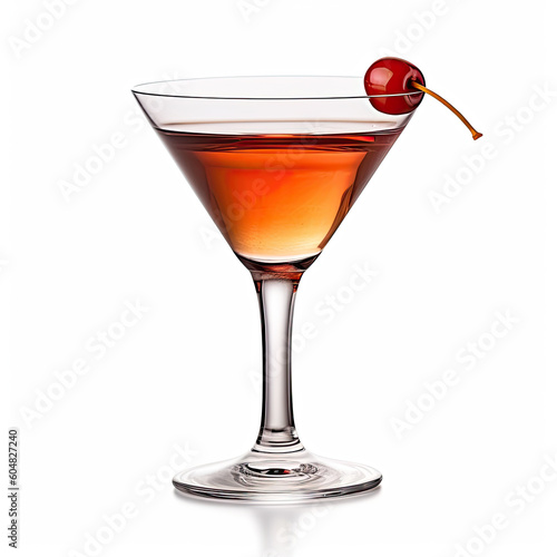 Wallpaper Mural A sophisticated manhattan cocktail in a coupe glass, isolated on a white background, created by Generative AI

 Torontodigital.ca