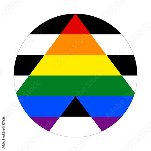 Obraz na plátne Straight ally pride flag. LGBTQ flag.