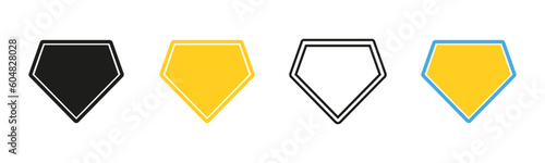 Set of diamond icons. A collection of icons depicting diamonds, which are widely recognized as symbols of luxury, elegance, and preciousness.