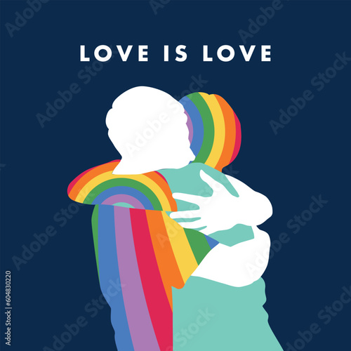 Diversity Love Celebrate Pride Month Illustration