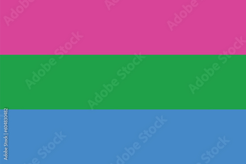 Polysexual pride flag. LGBTQ flag.