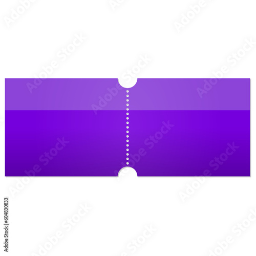 Blank Purple rectangle voucher