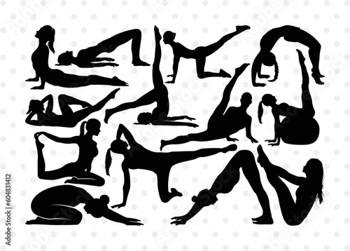 Pilates SVG Cut Files | Pilates Silhouette | Fitness Svg | Exercise Svg | Mediation Svg | Gym Svg | Pilates Bundle