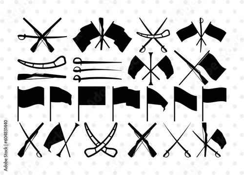 Marching Band SVG Cut Files | Marching Band Silhouette | Color Guard Flags Svg | Color Guard Svg | Male Color Guard Svg | Color Guard Rifle Sabre Svg | Marching Band Bundle photo