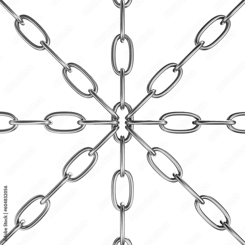 Strained chains from metal. Security and power concept. Isolated on transparent png background Strained chains from metal. Security and power concept. Isolated on transparent png background