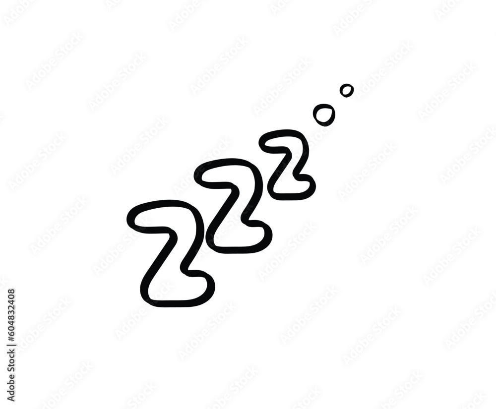 Sleep zzzz doodle symbol set. Sleepy dream icon. Doodle comic sketch style vector illustration. Sleep zzzz doodle symbol set. Sleepy dream icon. Doodle comic sketch style vector illustration.