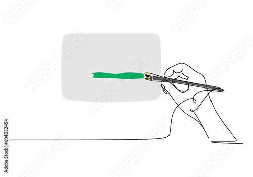 One continuous line of hand...