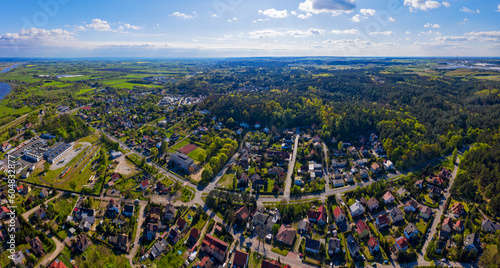 Wawrów z lotu ptaka przy zajezdni tramwajowej, zdjęcia dronem dzielnicy miasta Gorzów Wielkopolski