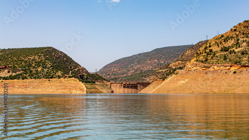 Beautiful scape of Bin El Ouidane dam in the Benimellal region in Morocco photo