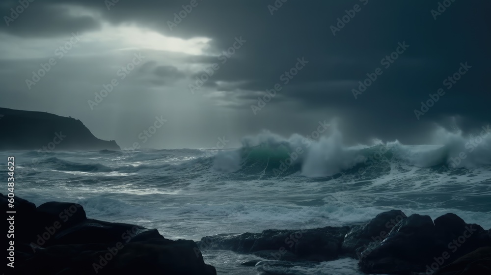 Obraz premium Sea during the storm