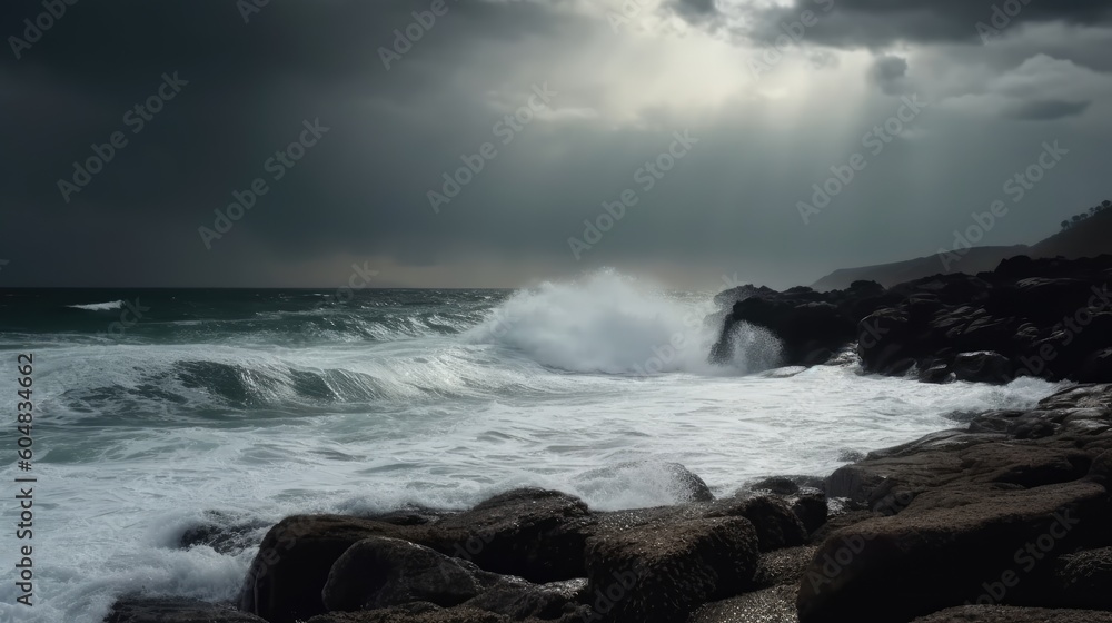 Sea during the storm