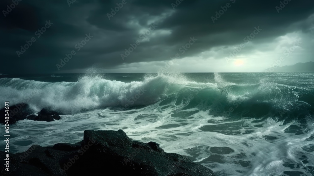 Obraz premium Sea during the storm