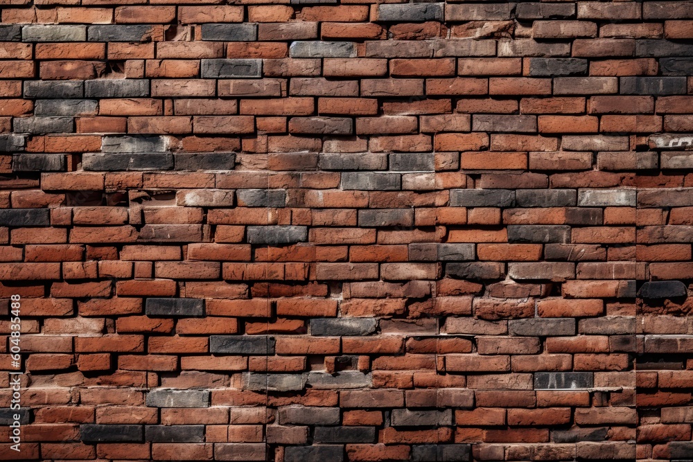 Obraz premium Red brick wall background Generative AI