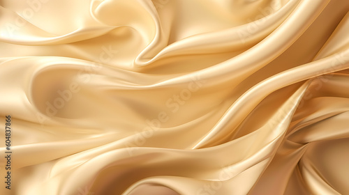 Texture background with golden fabric, generative AI.