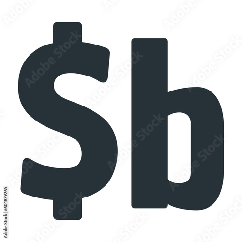 Bolivian Boliviano Symbol