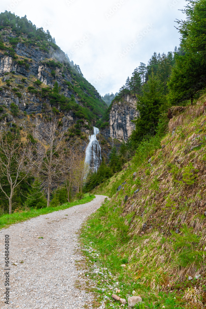 View towards the Dalfazer Waterfall (Austria)