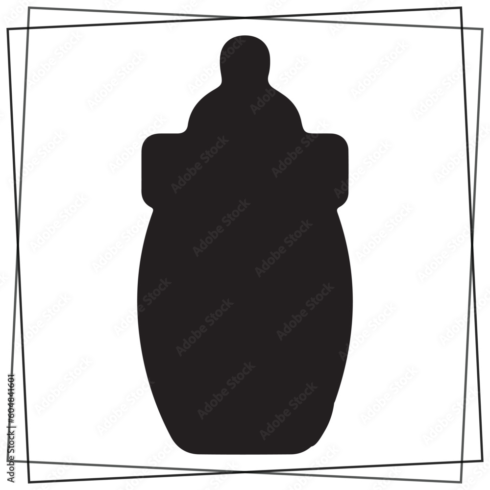 Baby bottles. Silhouette, cute Baby bottles. Vector Silhouette, Cute Baby bottles. cartoon