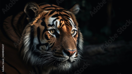 portrait of a bengal tiger Generative AI Illustration. © Abdul