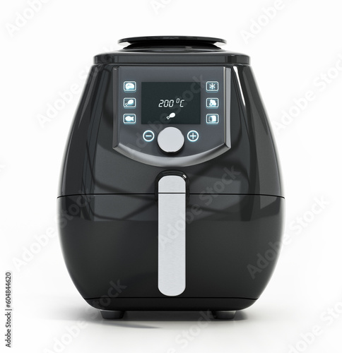 Air fryer isolated on white background. 3D illustration