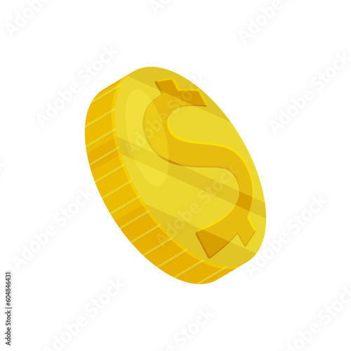 illustration of coins, coins carefully drawn, showing their unique design with glare , currency  