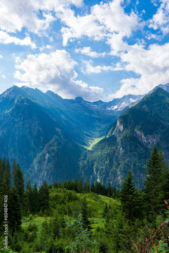 Beautiful view of Schlegeis in the Austrian Alps during the summer, European touristic vacation destination © Martin