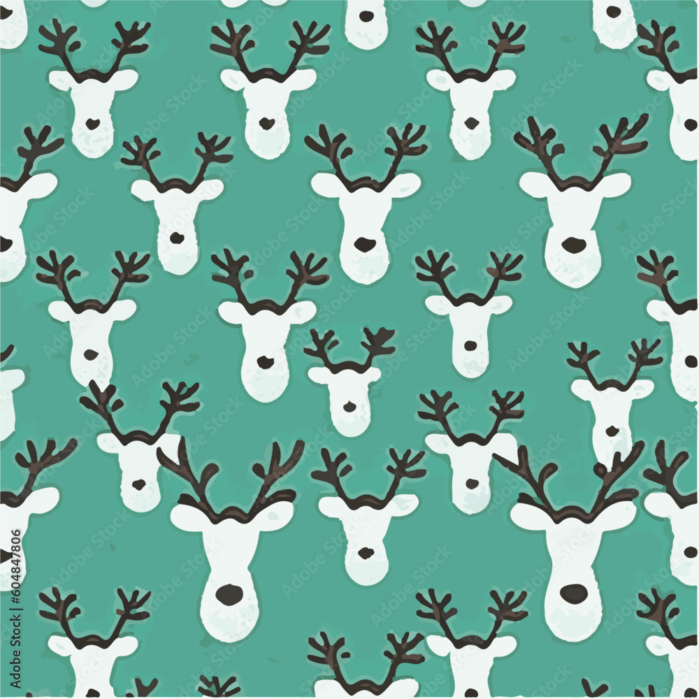 Fototapeta cute simple deer pattern, cartoon, minimal, decorate blankets, carpets, for kids, theme print design
