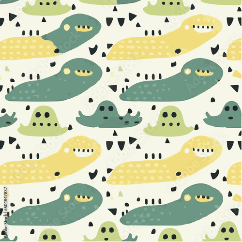 cute simple crocodile pattern, cartoon, minimal, decorate blankets, carpets, for kids, theme print design 