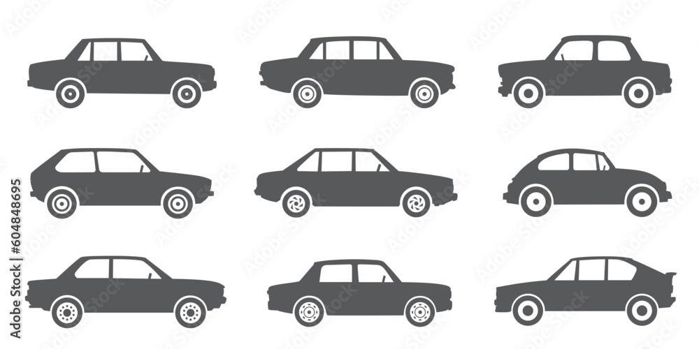 cars simple on the white background volume 1