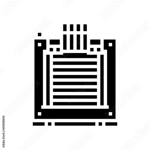 transformer electronic component glyph icon vector. transformer electronic component sign. isolated symbol illustration