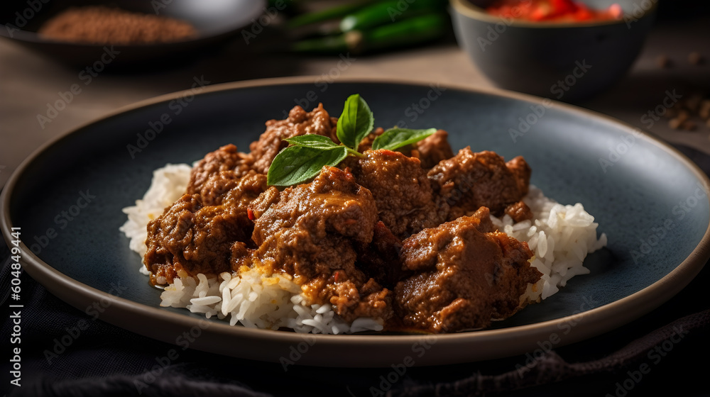 Indonesian traditional beef rendang ,generative ai Indonesian traditional beef rendang ,generative ai