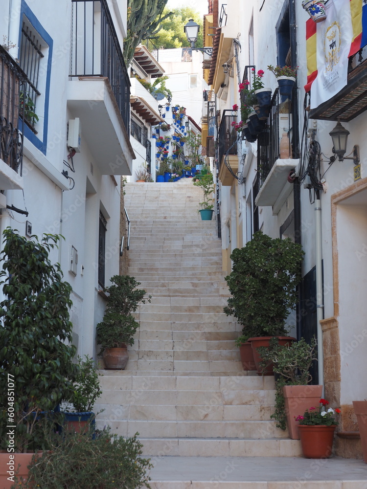 Naklejka premium Detalle de calle del barrio de Santa Cruz Alicante