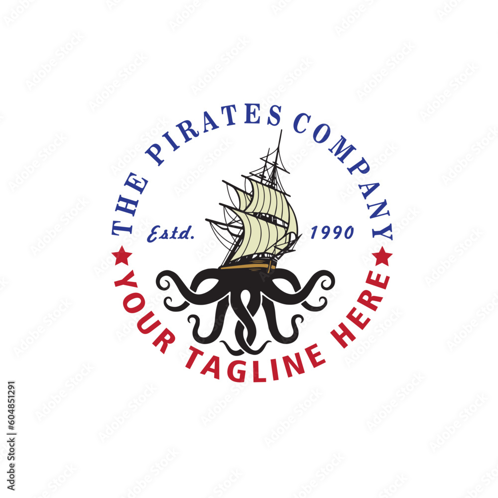 design logo ship pirates vector illustration design logo ship pirates vector illustration